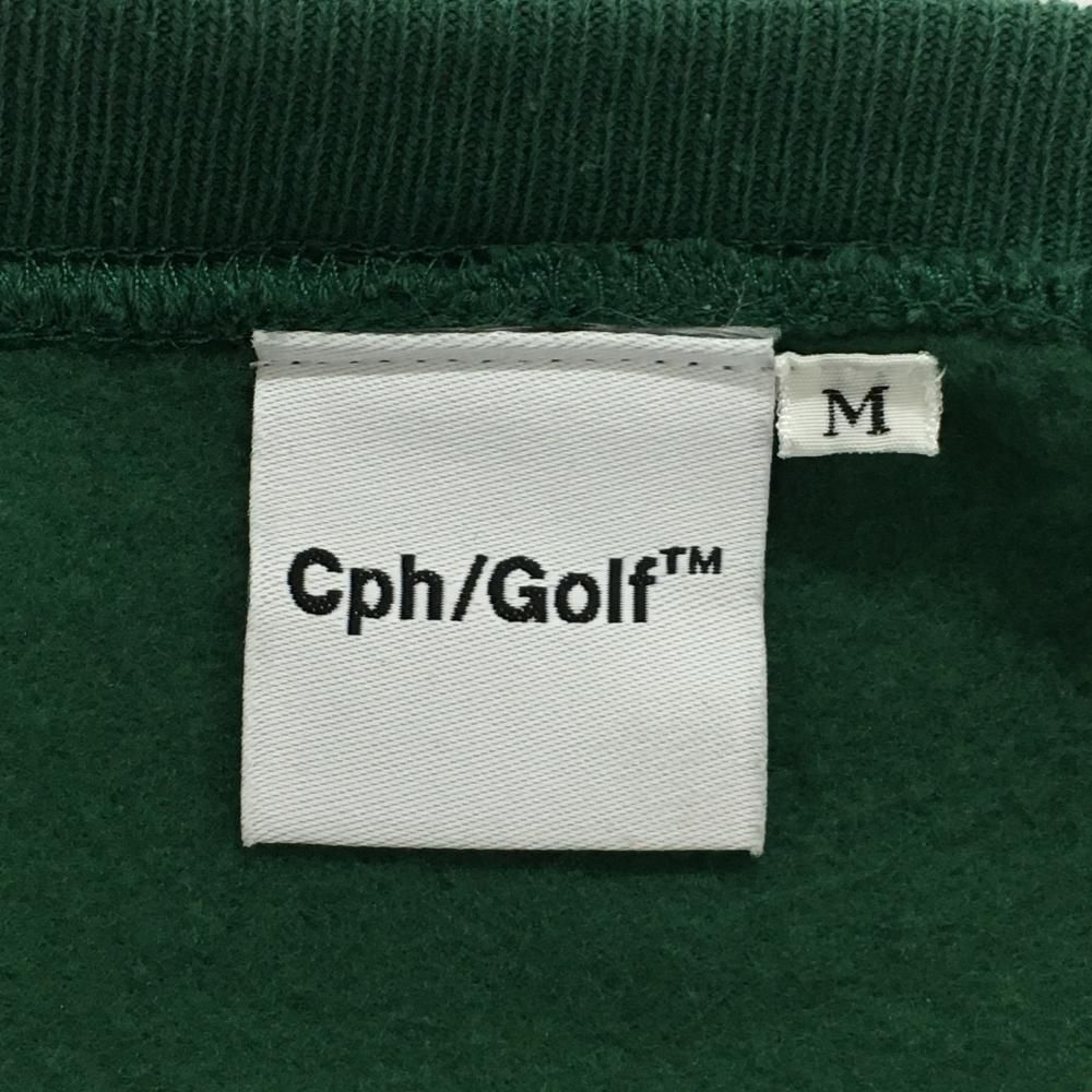 美品】キャプテンズヘルムゴルフ トレーナー グリーン×白 裏起毛