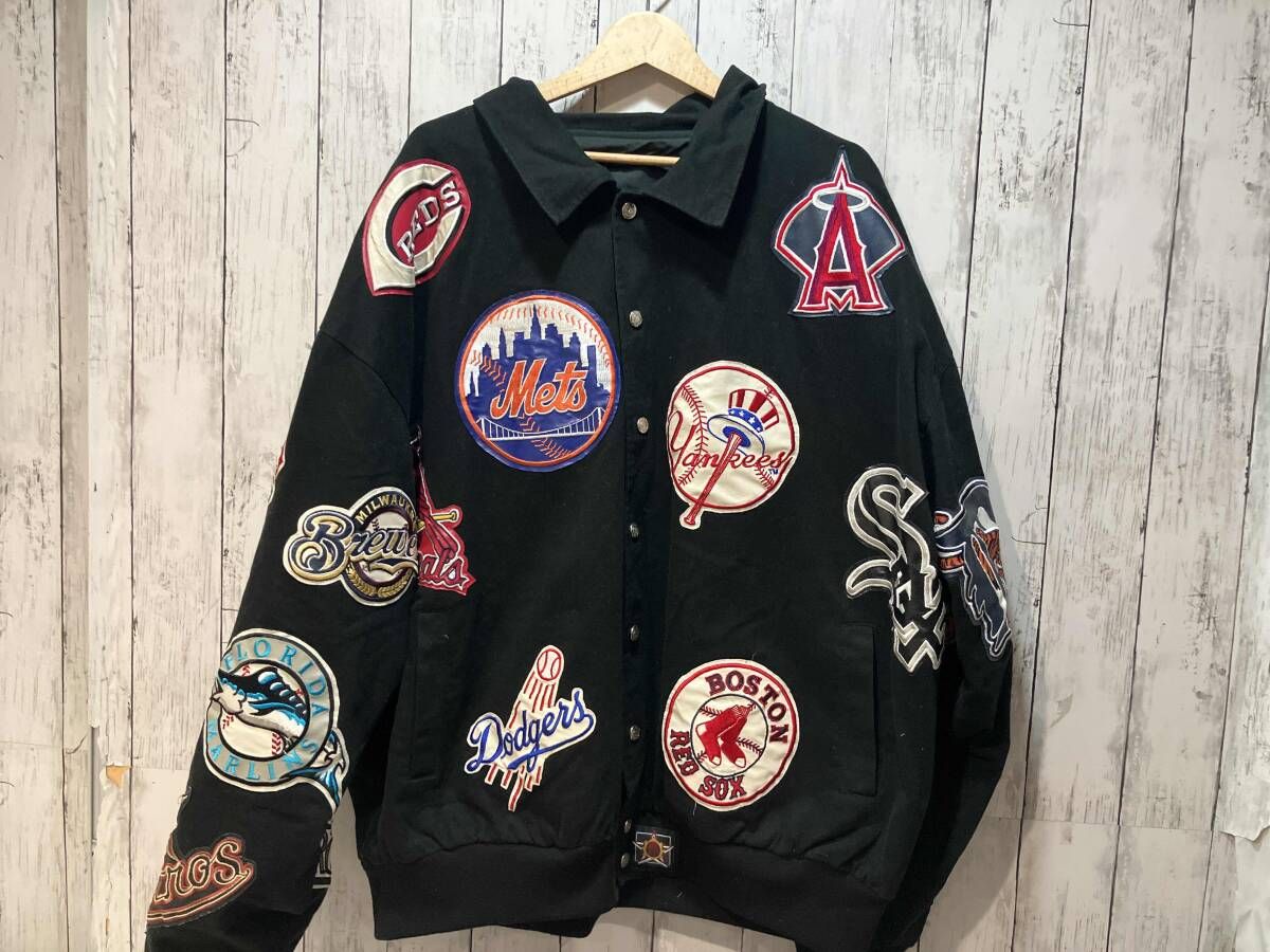 JH Design Group ワッペン ブルゾン ブラック ジャケット オーバーサイズ