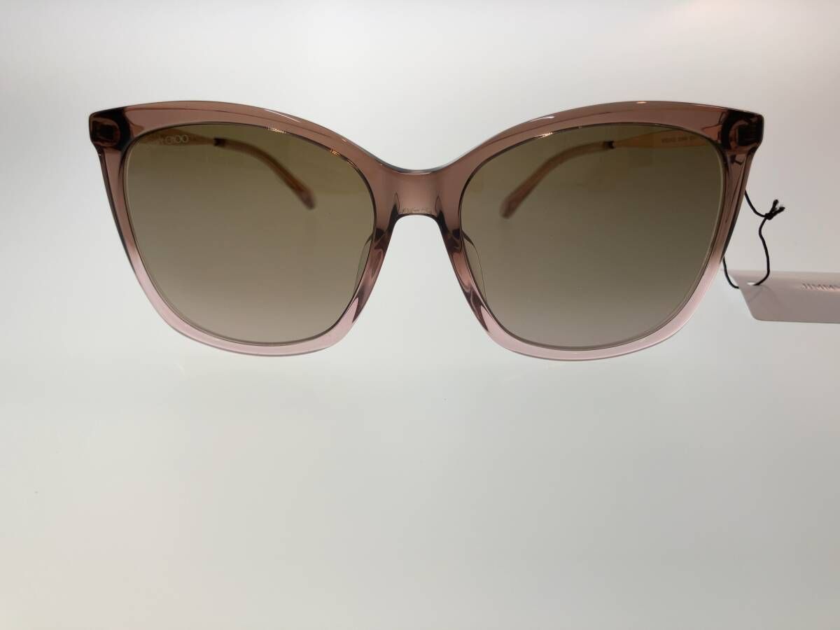 タグ付き JIMMY CHOO ジミーチュウ サングラス ケース付き クロス付き イタリア製 ライトブラウン 通年