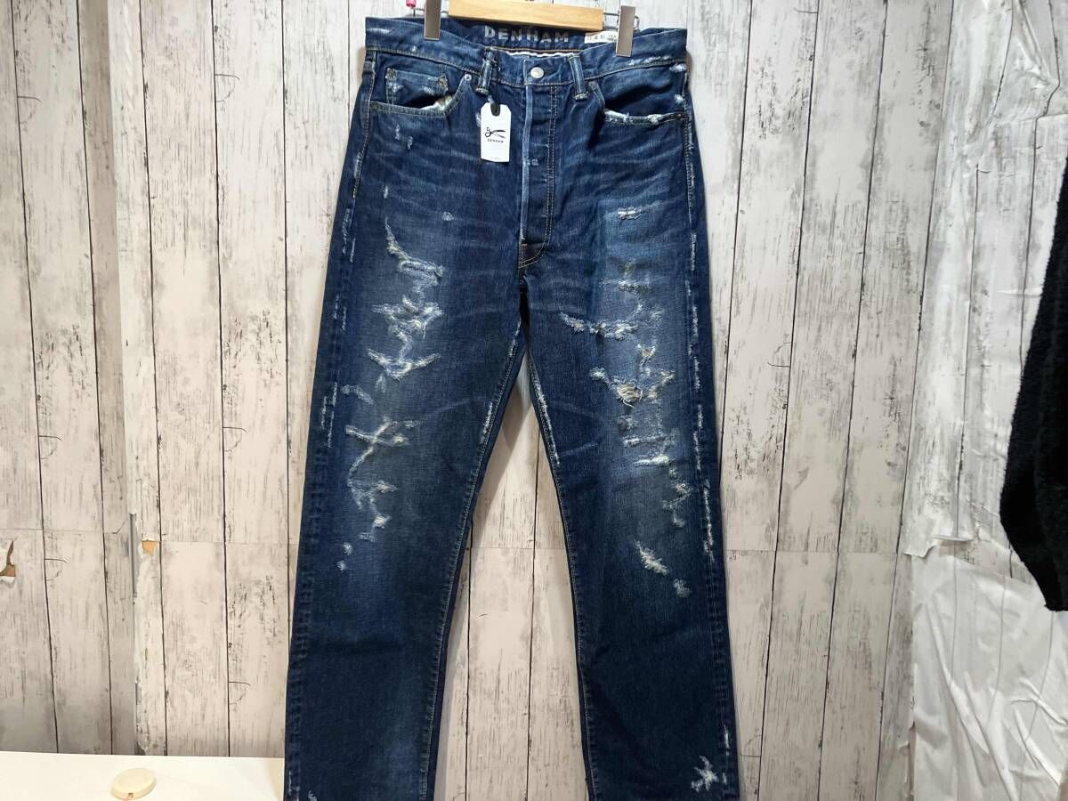 タグ付 DENHAM デンハム ダメージ加工 デニム 日本製 EASTWIDER MIJ STONES