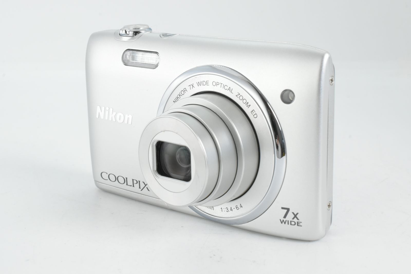 美品】Nikon Coolpix S3400 Silver Compact Digital Camera ニコン