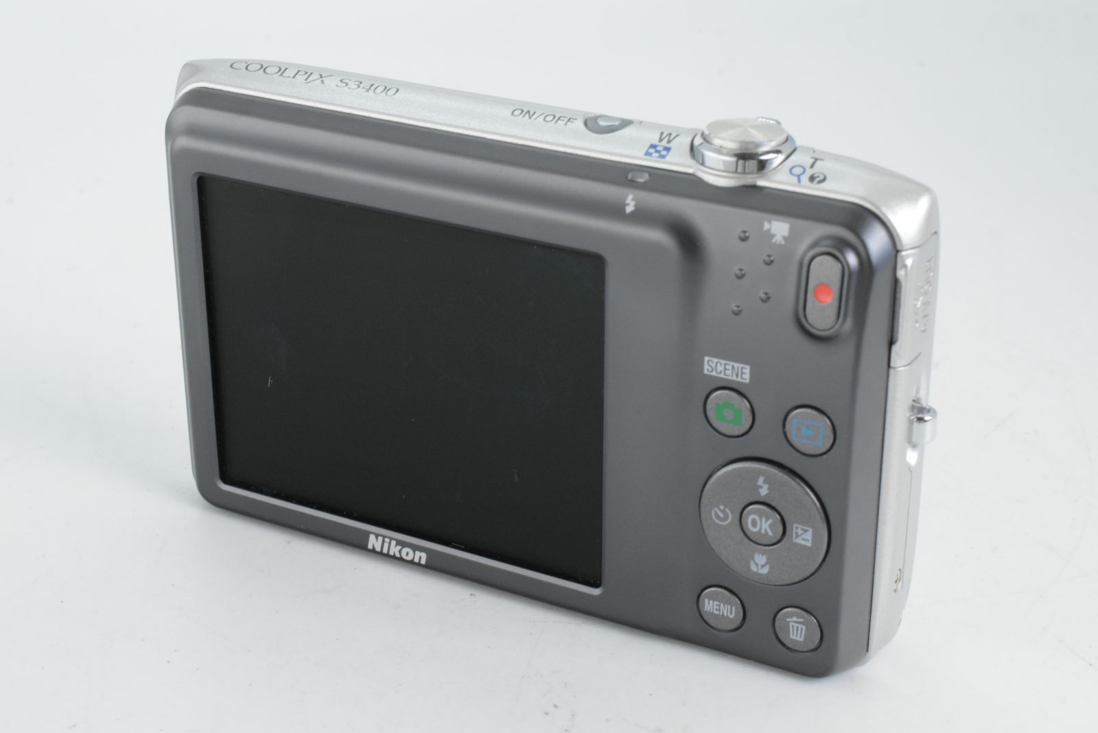 美品】Nikon Coolpix S3400 Silver Compact Digital Camera ニコン
