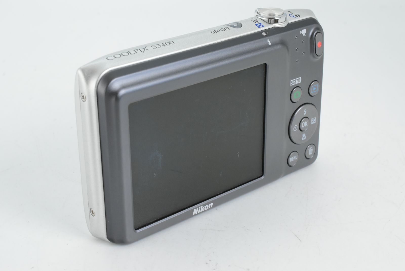 美品】Nikon Coolpix S3400 Silver Compact Digital Camera ニコン