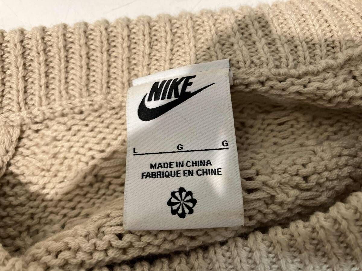 NIKE AS M NL CABLE KNIT SWEATER LS RATTAN ナイキ ケーブルニット