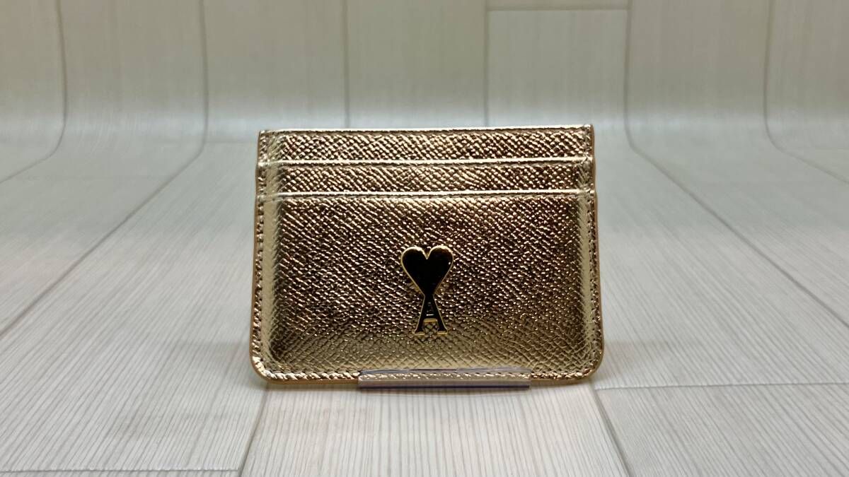 Ami paris アミパリス カードケース カードホルダー ゴールド 通年
