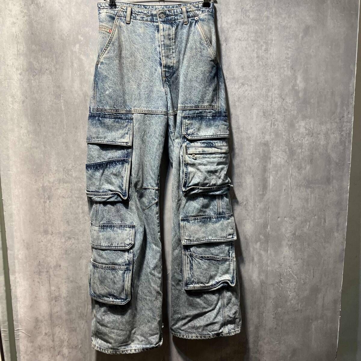 DIESEL デニムカーゴパンツインディゴ W 23 ディーゼル