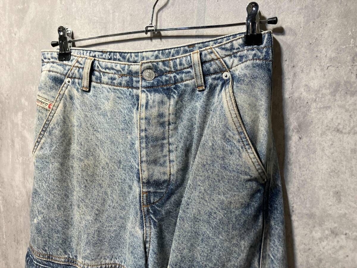 デニムカーゴパンツインディゴ W