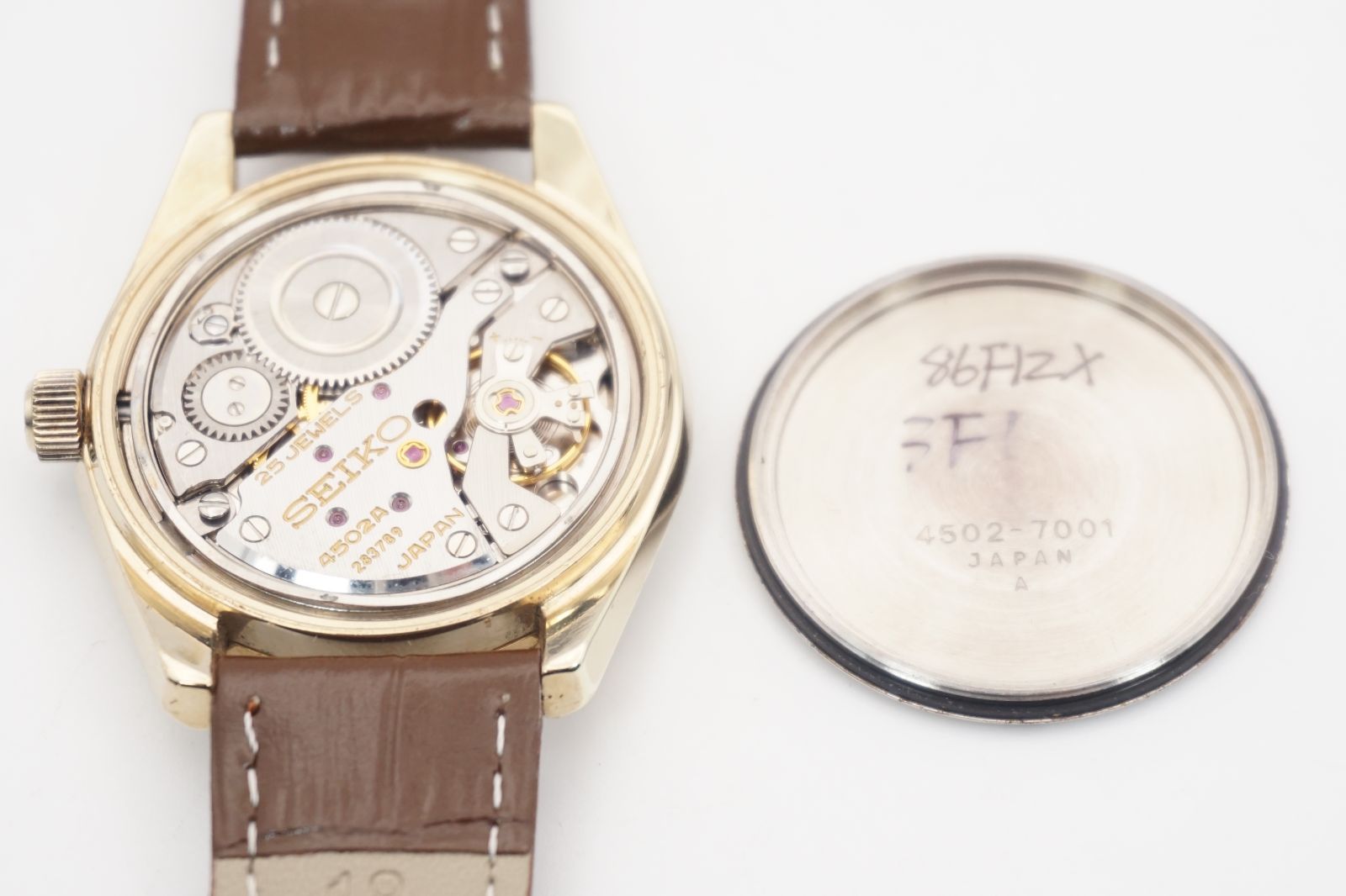 KING SEIKO キングセイコー 4502-7001 ハイビート 手巻き 風防 ストラップ シャンパンダイヤル ビンテージ 時計