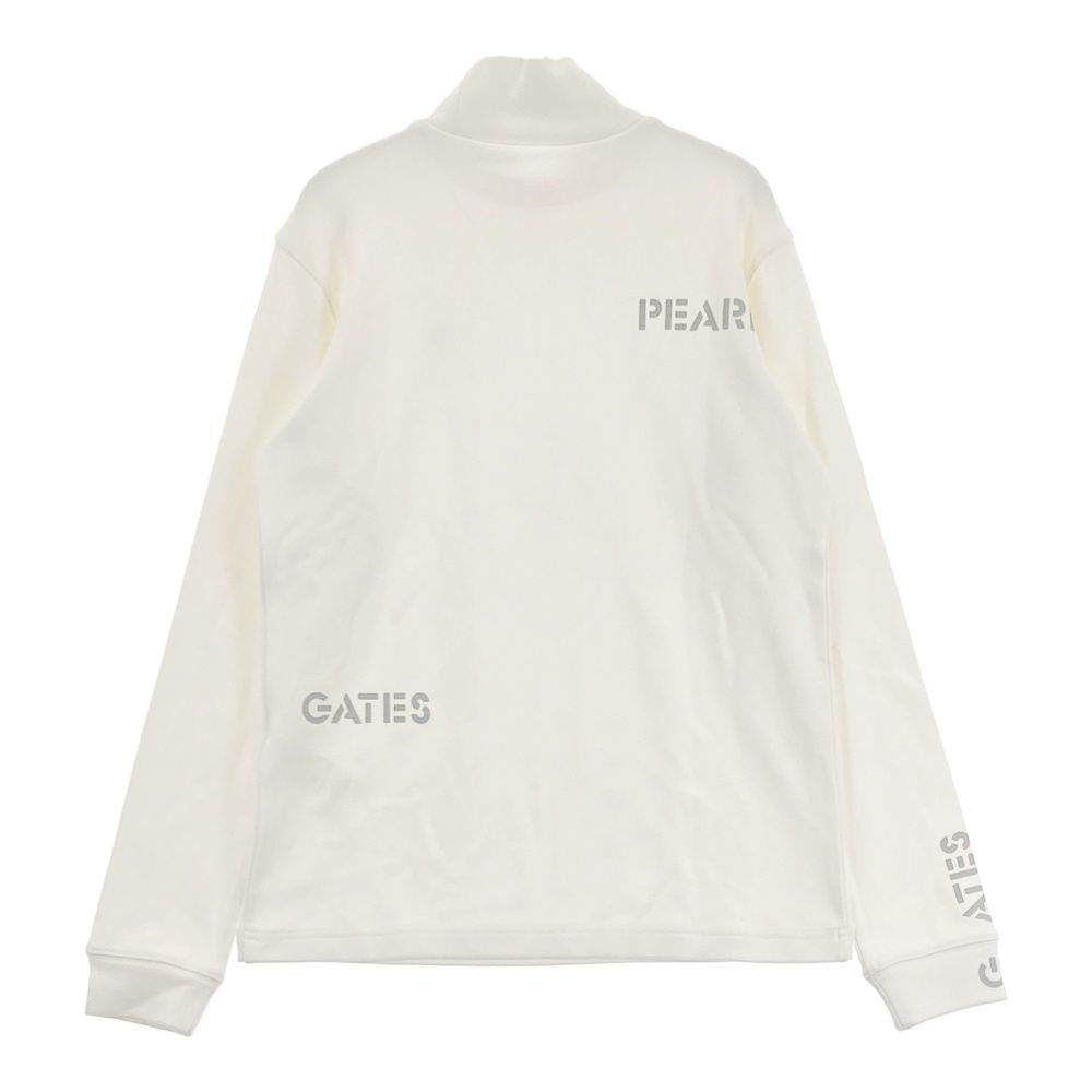 サイズ 1 PEARLY GATES パーリーゲイツ ハイネック 長袖Tシャツ 厚地 ホワイト系 ゴルフウェア レディース ストスト