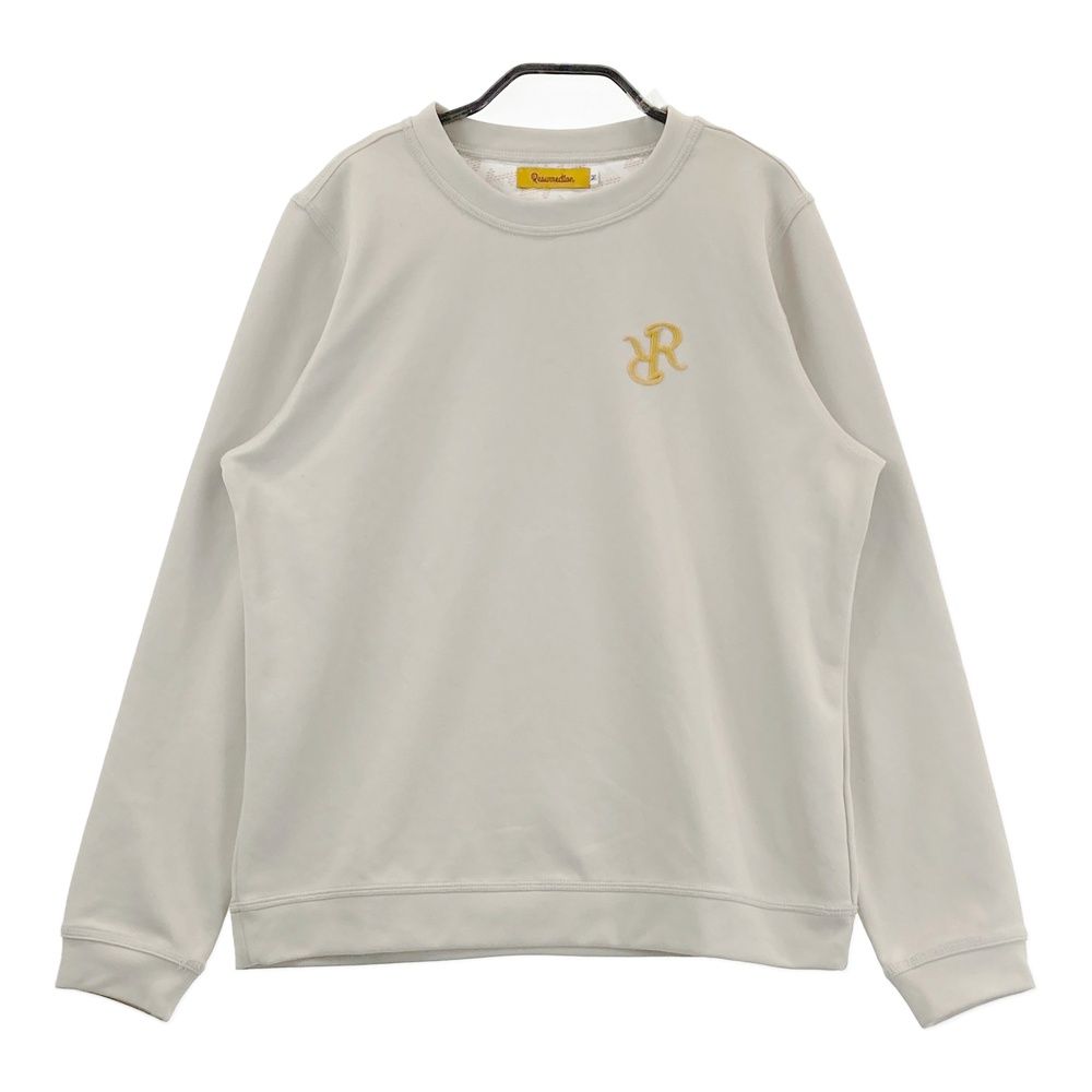 サイズ M レザレクション 長袖プルオーバー ベージュ系 ゴルフウェア レディース ストスト