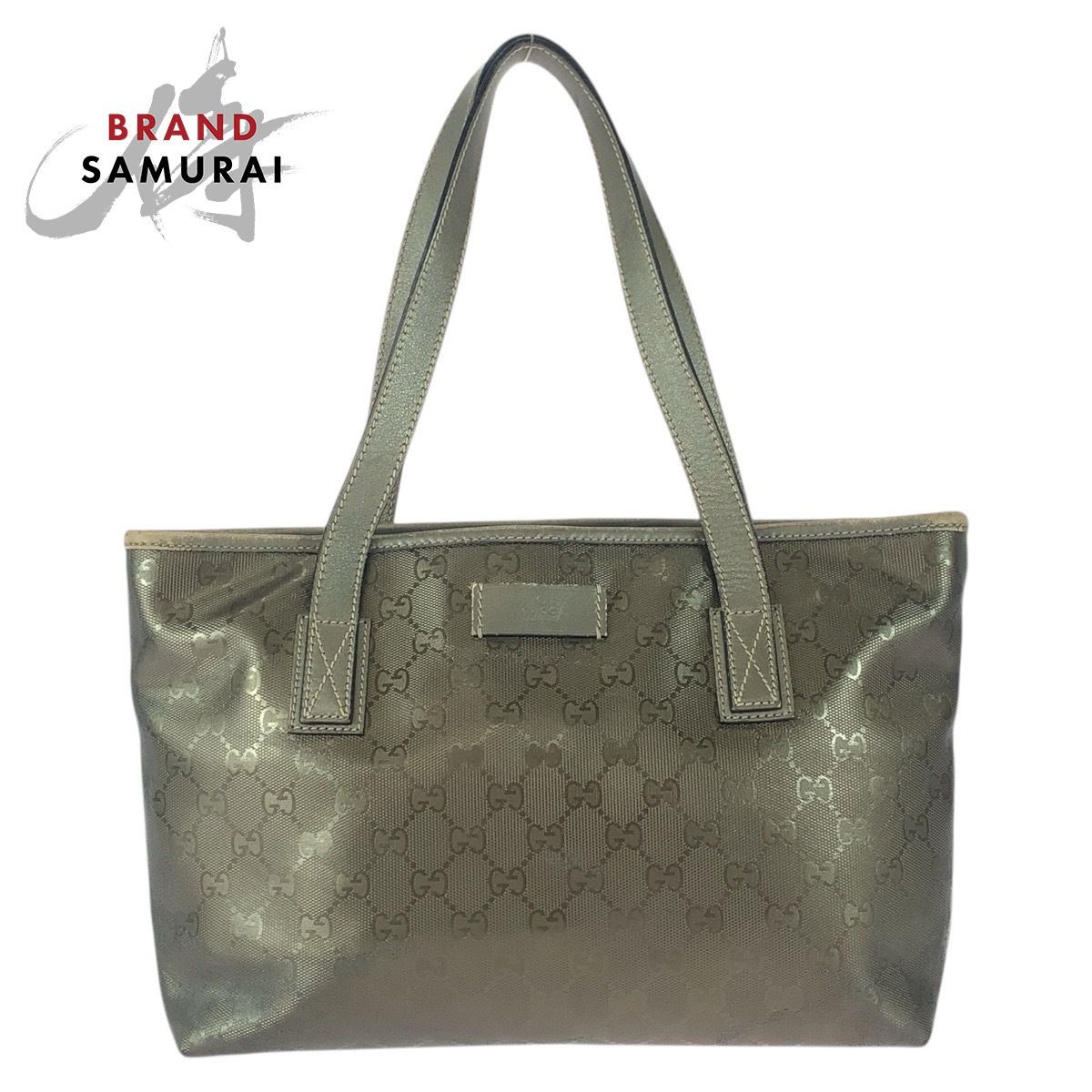 GUCCI グッチ GGインプリメ グレージュ ガンメタ金具 GGキャンバス