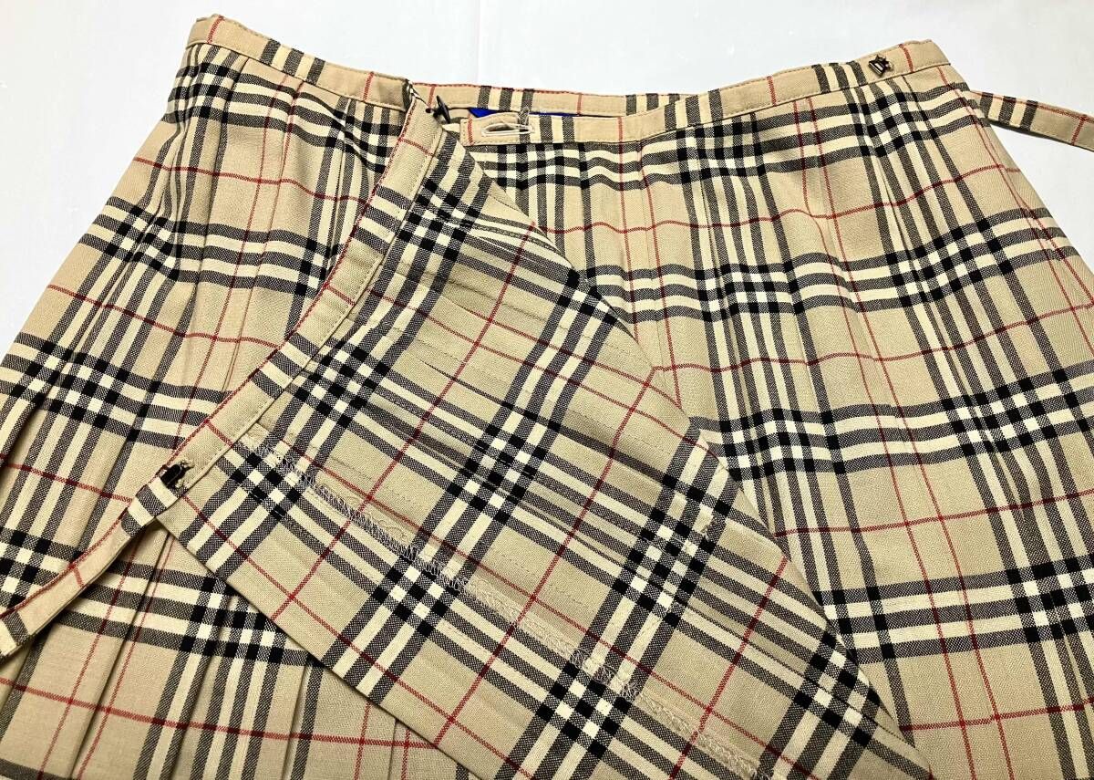  バーバリーズブルーレーベル スカート 巻きスカート サイズ38 fx 506 136 ベージュ ノバチェック プリーツ インポート その他 小物