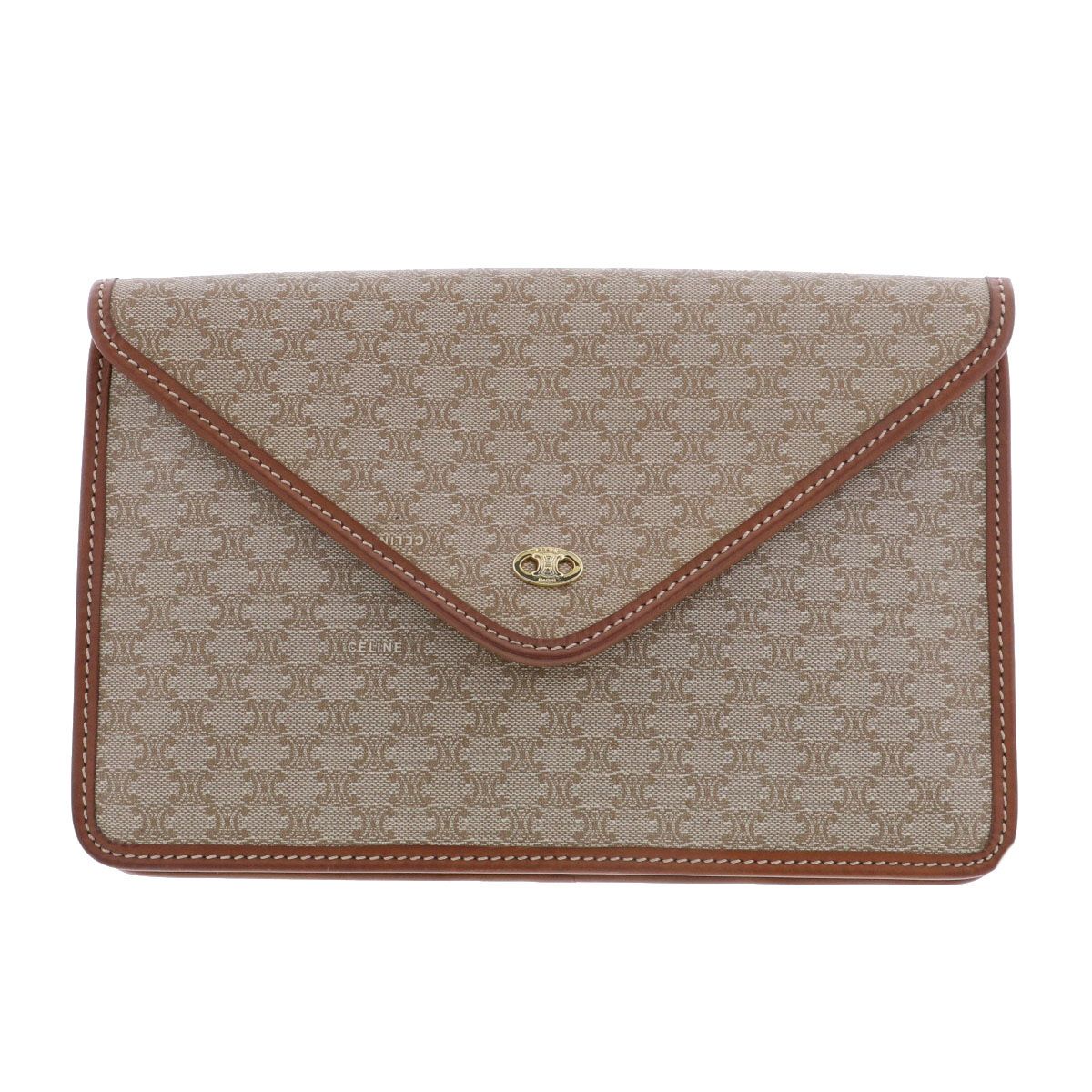 CELINE セリーヌ クラッチバッグ セカンドバッグ PVC レザー ベージュ