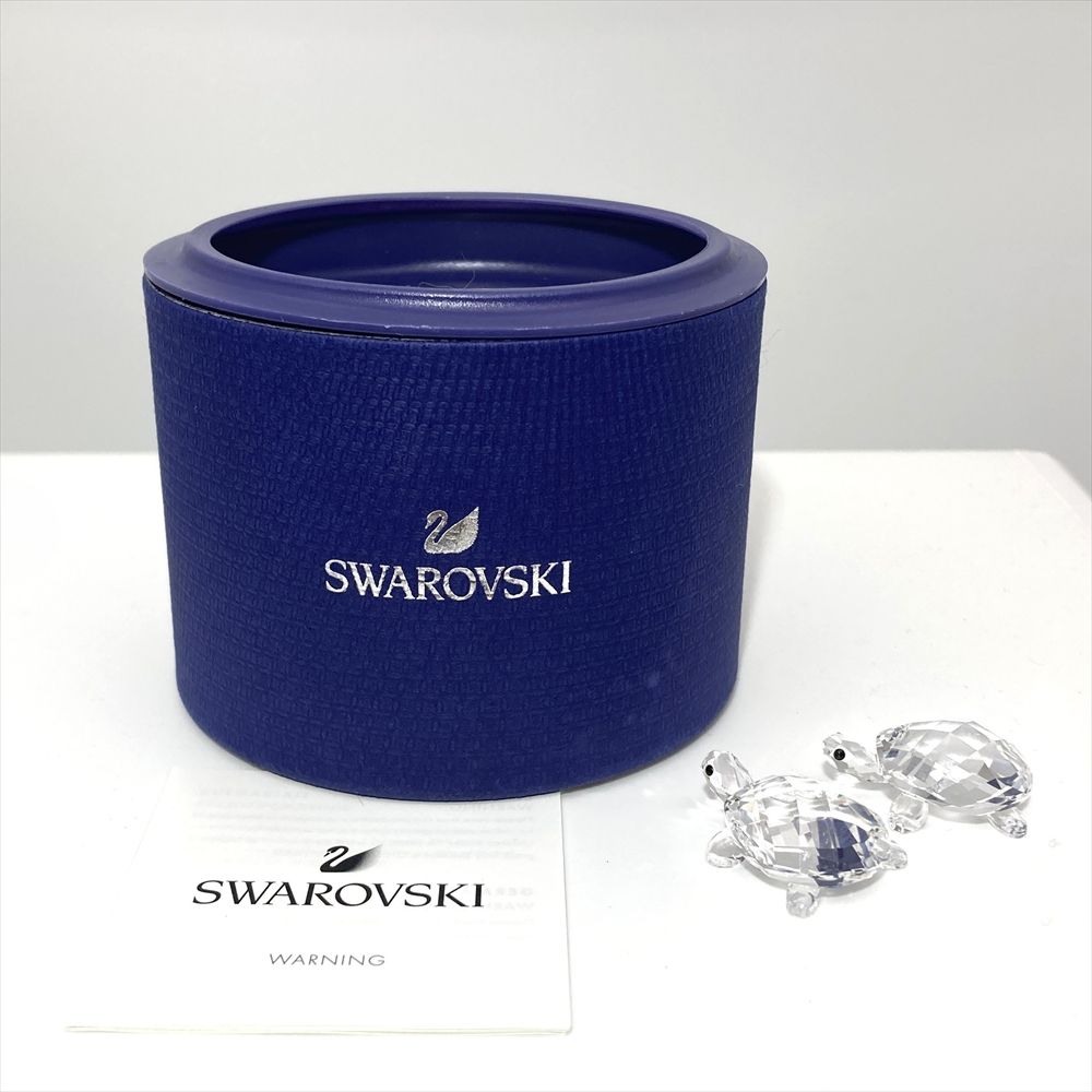  スワロフスキー SWAROVSKI ベイビータートル 2匹セット オブジェ 置物 5394564 クリア かめ 卓上置物 置物 インテリア小物