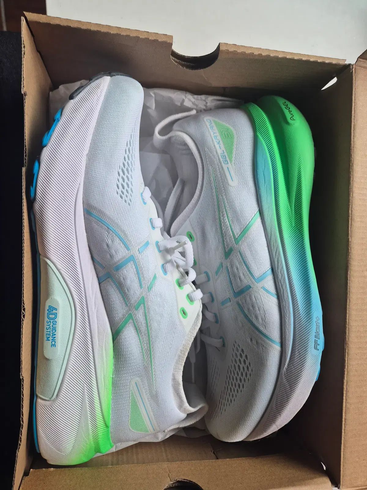 アシックス ゲル カヤノ 31 白 ブライト シアン