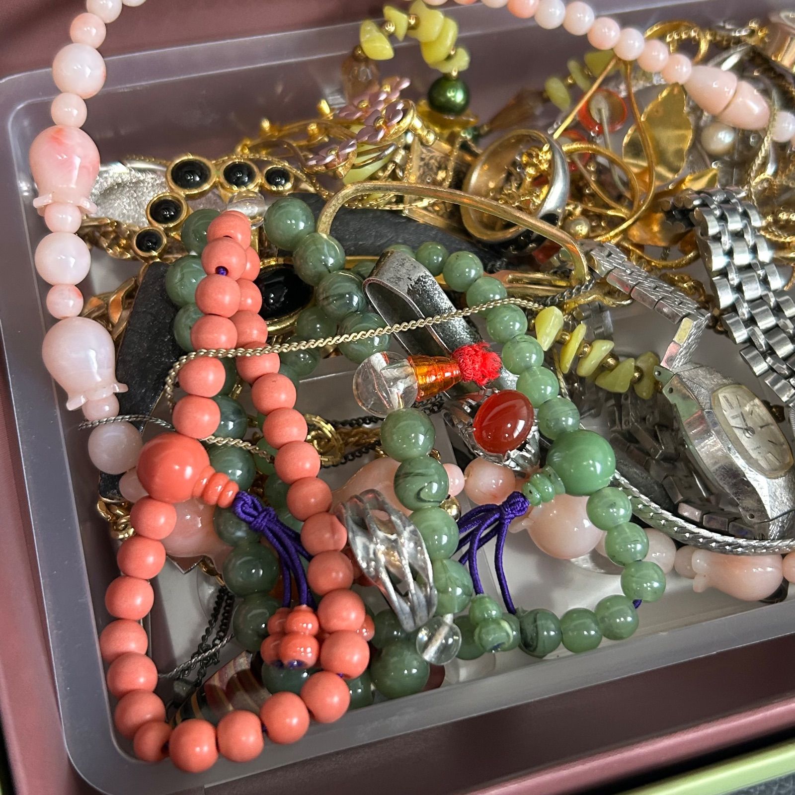 ⑧遺品整理 メッキアクセサリー アクセサリーおまとめ ネックレス 指輪