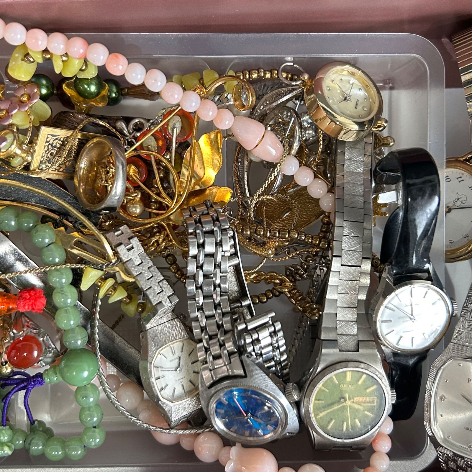 ⑧遺品整理 メッキアクセサリー アクセサリーおまとめ ネックレス 指輪