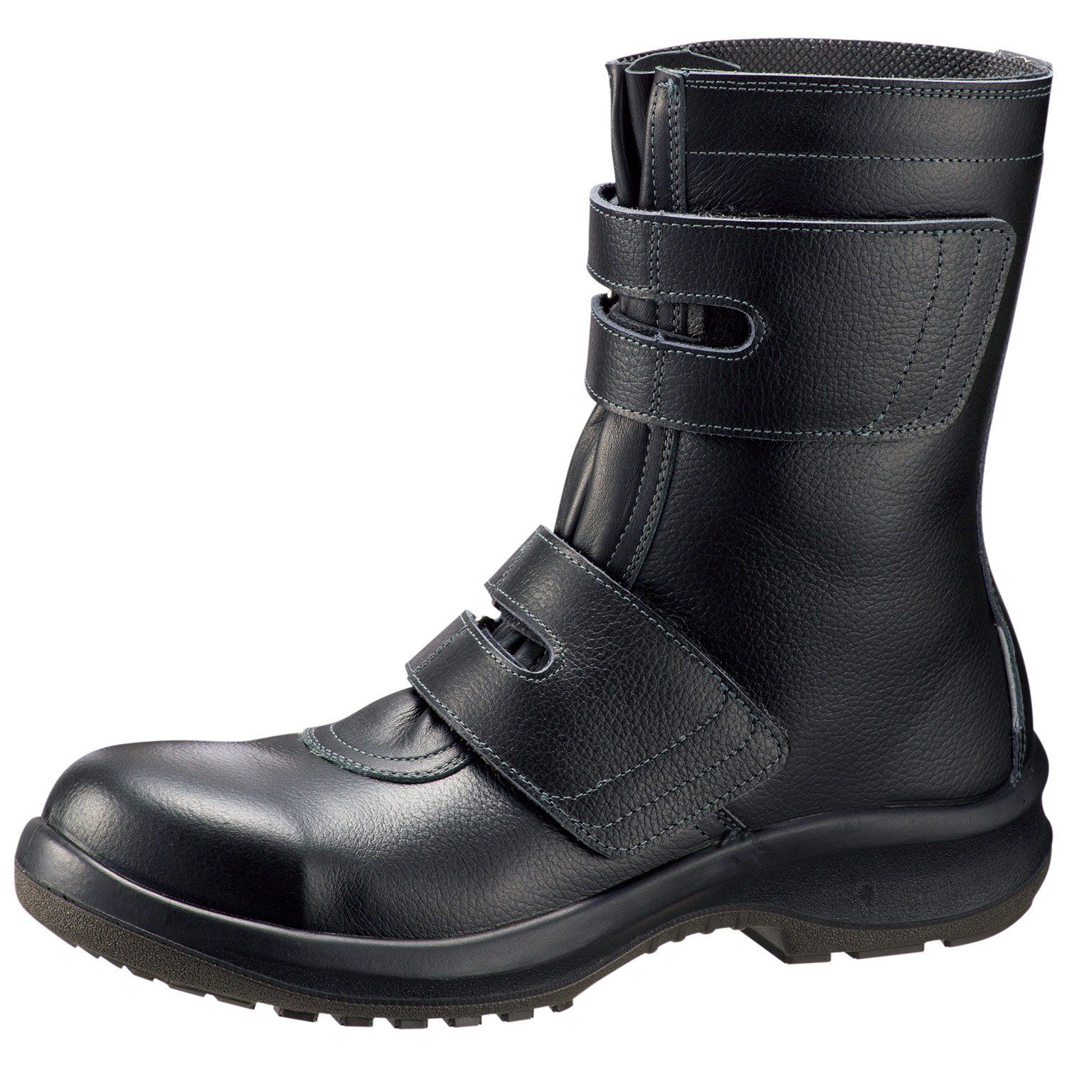 ミドリ安全 ム ハイ ベルデ 安全靴 JIS規格 長編上靴 面ファスナー 普通作業 ワイド先芯 耐滑 PRM 235 ブラック 25 5 cm