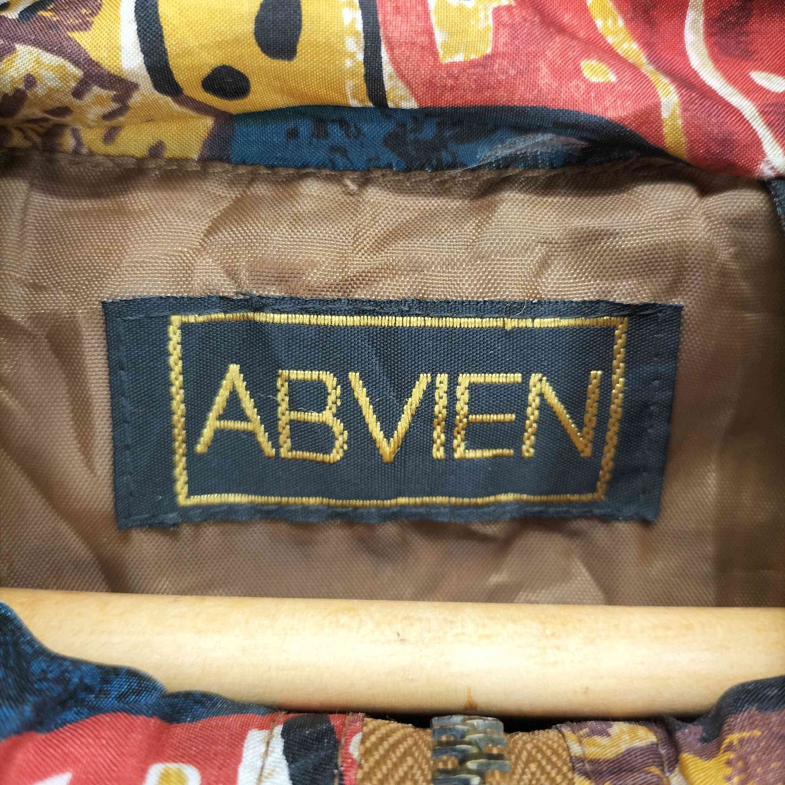 ユーズドフルギ USED古着 シルク100 総柄ジップジャケット メンズ M