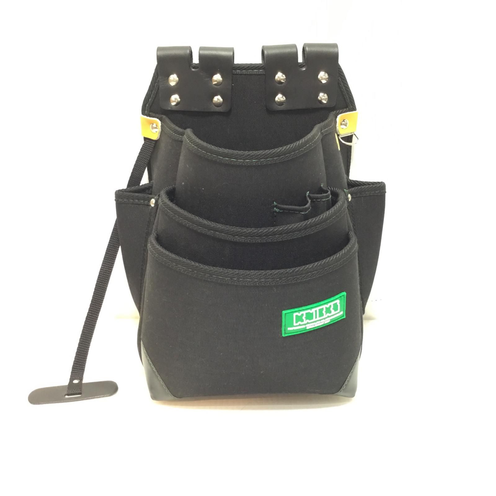 ΘΘKNICKS 3段チェーン後付けタイプ腰袋 程度A KB 212 NSDX グリーンワッペン ブラック