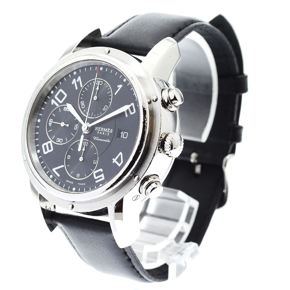 エルメス HERMES CP1.910 クリッパークロノ デイト 自動巻き メンズ 箱