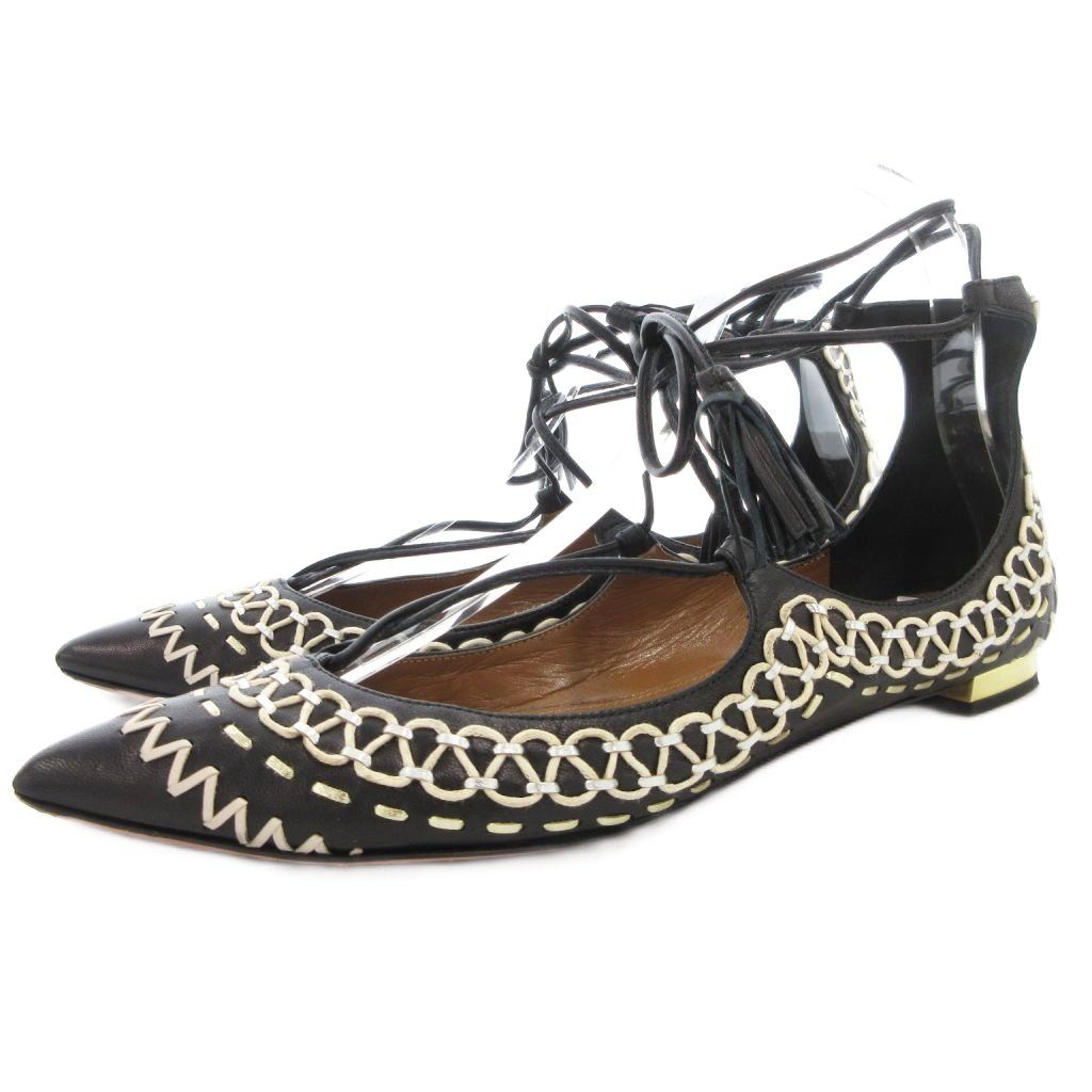 aquazzura パンプス SUaSHI・スウェイシー パンプス ストラップ アーモンドトゥ ゴア 日本