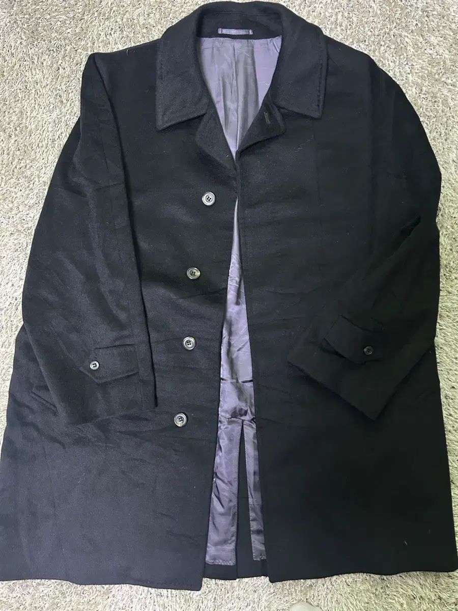 日本版カシミア100％ プロ ブラック コート サイズ105