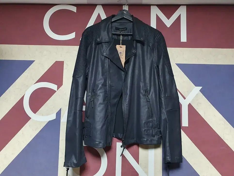 buckaroo ブラック コーティング バイカー ライダースジャケット M 95 L 100