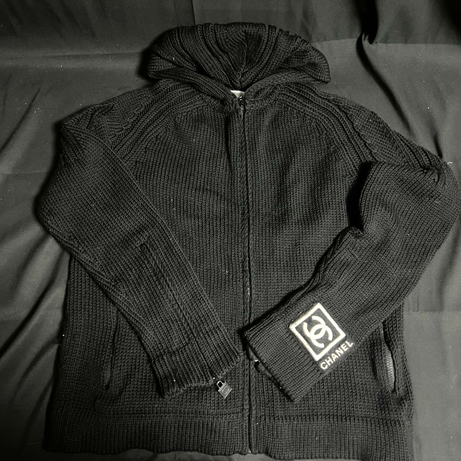T CHANEL シャネル ココマーク ニットパーカー サイズ42 T2512237