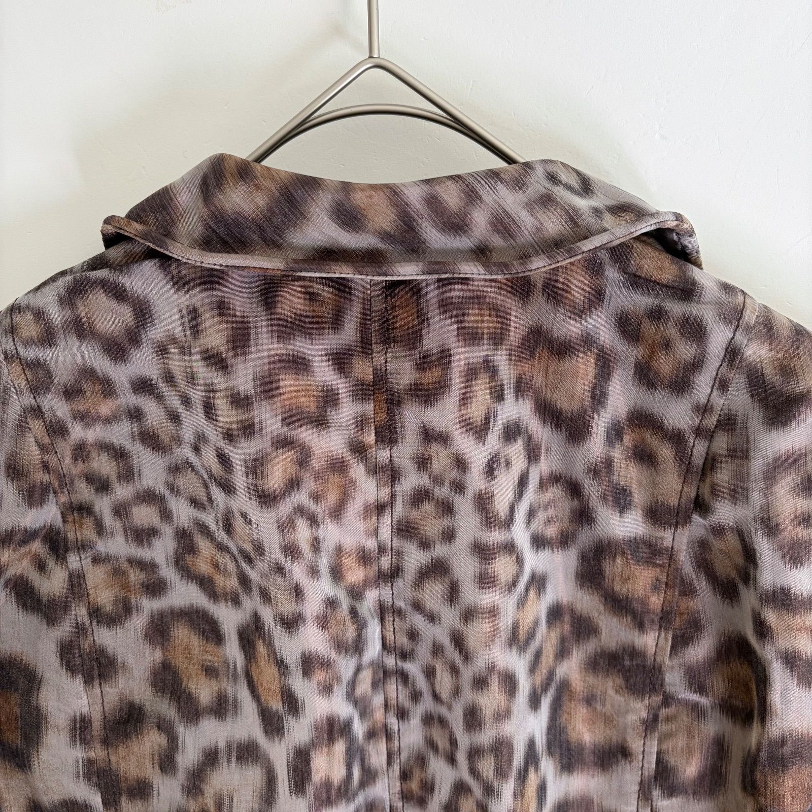 A488 伊太利屋 GK.collection レオパード ジップアップジャケット 11号