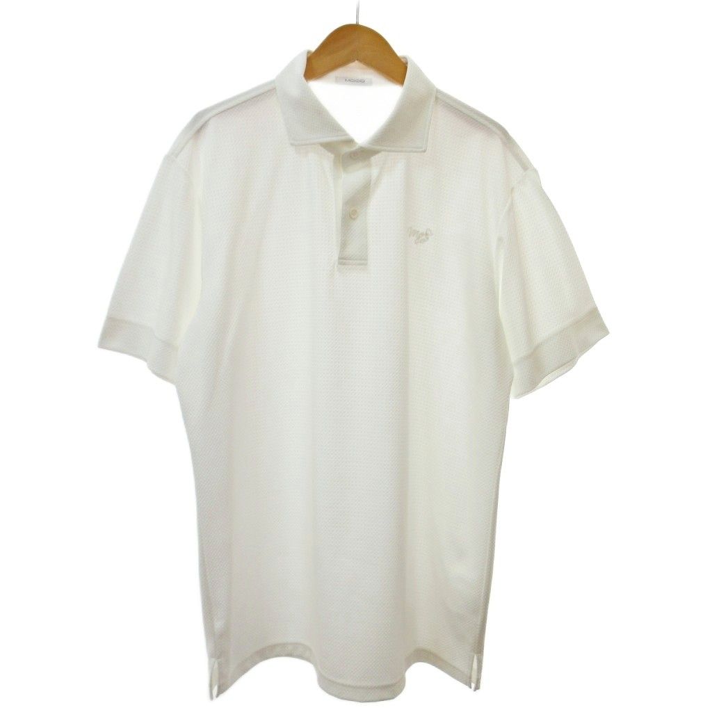 モコ MOCO ポロシャツ カットソー 半袖 ロゴ刺繍 ジャガード ゴルフ