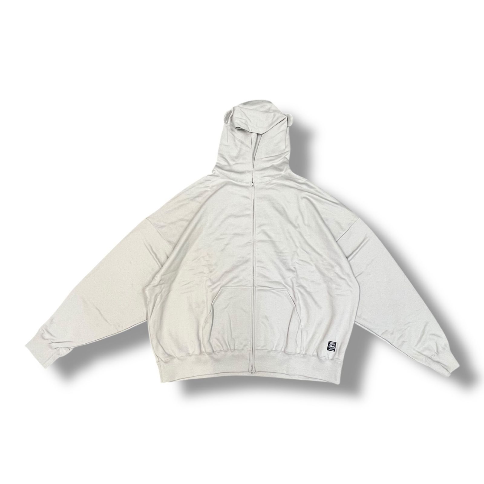 参考上代48 400円 ♥品 BASICKS 24 AW Bear Hoodie ベアーフーディ ジップパーカー ベイシックス S 2.5-0401 グレー