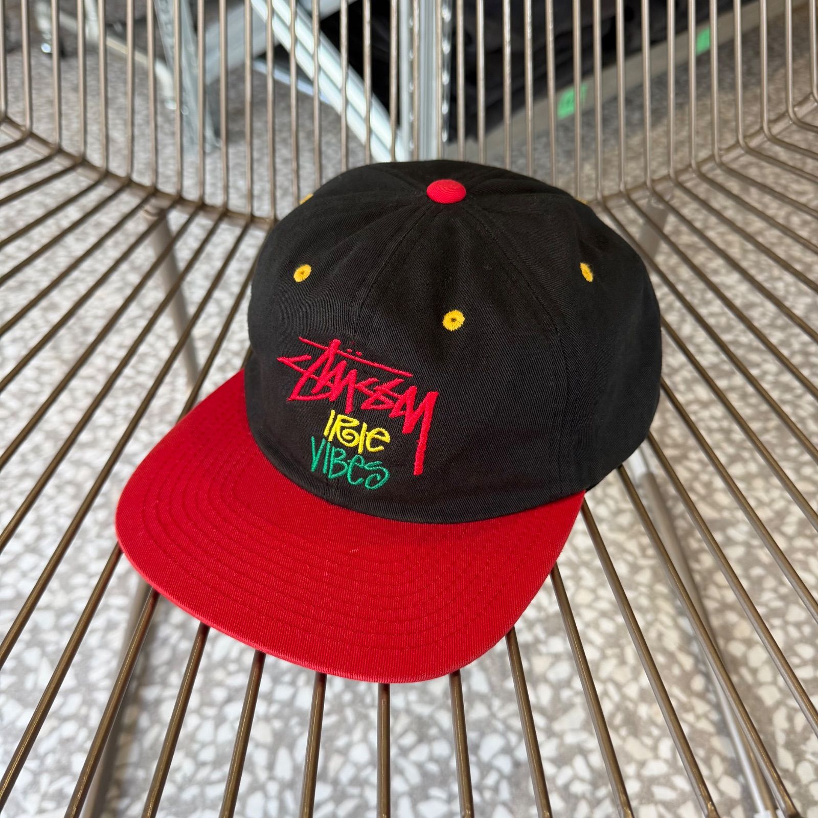 STUSSY laster cap size Free オールドステューシー ラスタカラー キャップ ストリート ユニセックス 帽子 ヒップホップ