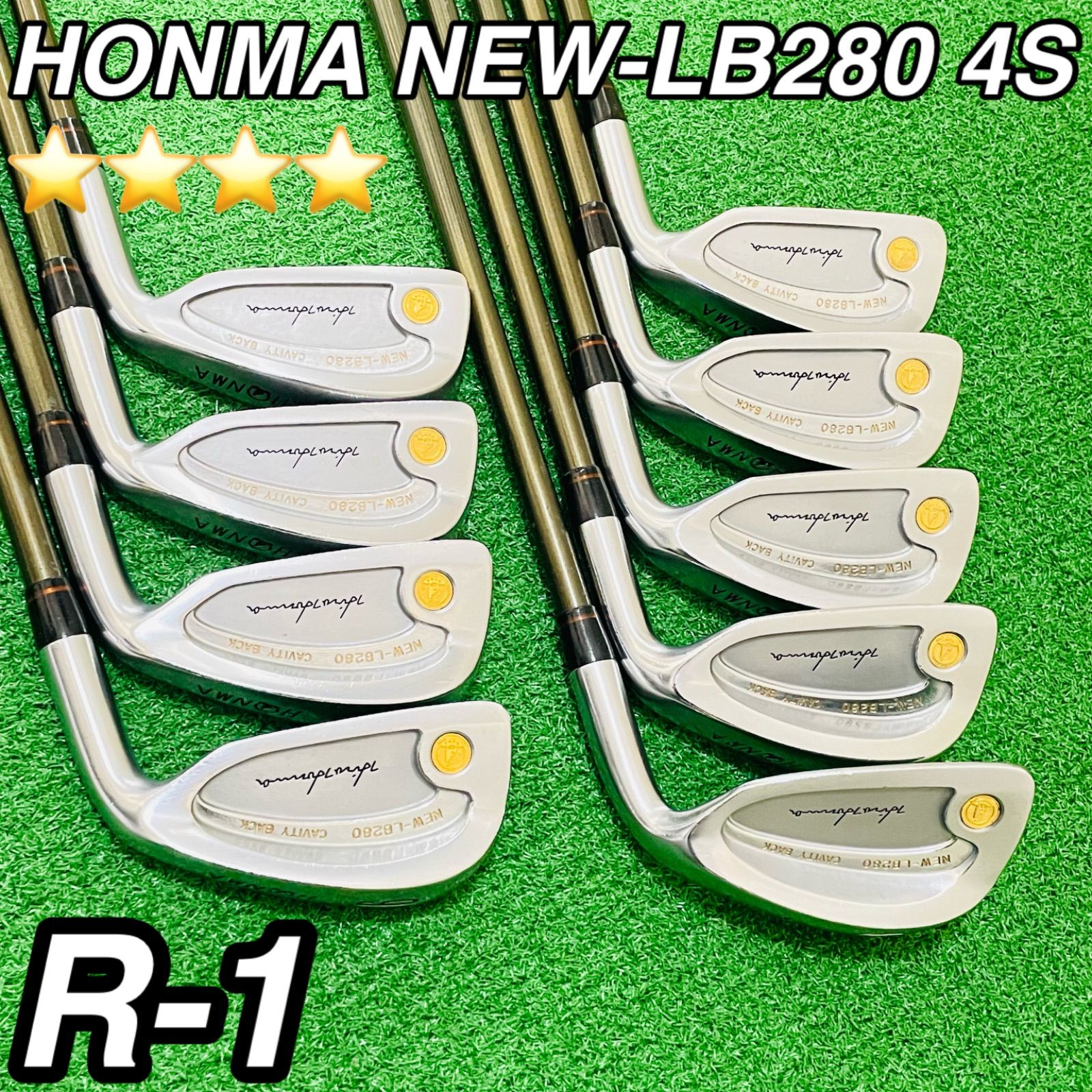 9479 HONMA ホンマゴルフ 本間ゴルフ -LB 280 4 S 星4つ R-1 アイアン9本セット 3.4.5.6.7.8.9.10.SW SUPER FERRITE CARBON 4スター