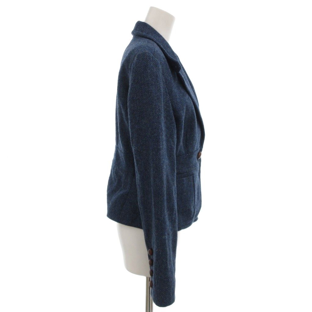 エルエルビーン テーラードジャケット ブレザー ヘリンボーン柄 ライトブルー ♪ エルエルビーン テーラードジャケット ブレザー ヘリンボーン柄 ライト