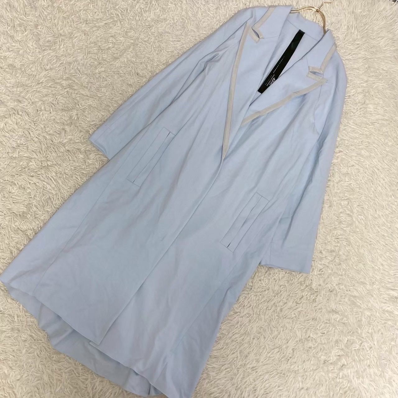 4298 SHIZUKA KOMURO ロングコート ライトブルー 40 可愛い 爽やか 