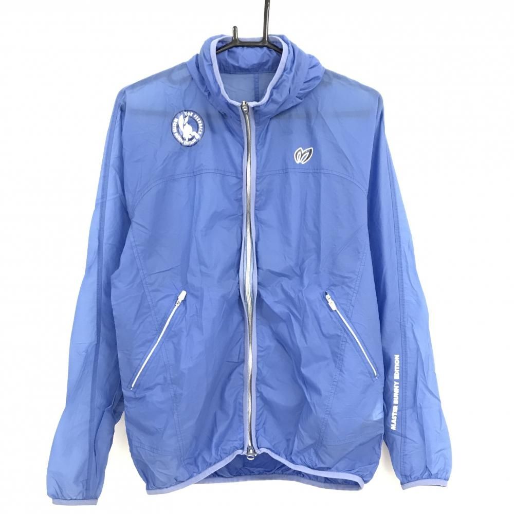 超 マスターバニー ナイロンジャケット ブルー フード収納可 薄手 メンズ 4 M ゴルフウェア MASTER BUNNY EDITION