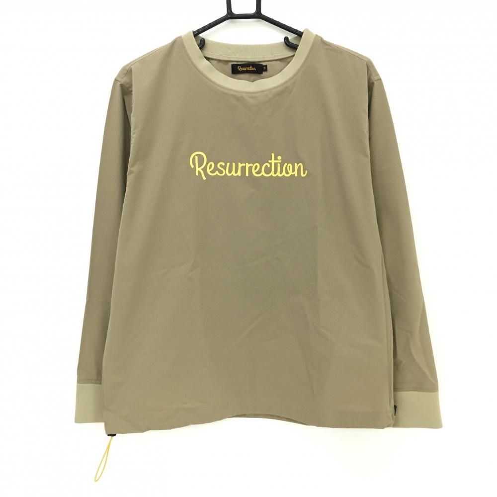 超 レザレクション スニード ベージュ ストレッチ ブルゾン 薄手 メンズ M ゴルフウェア Resurrection