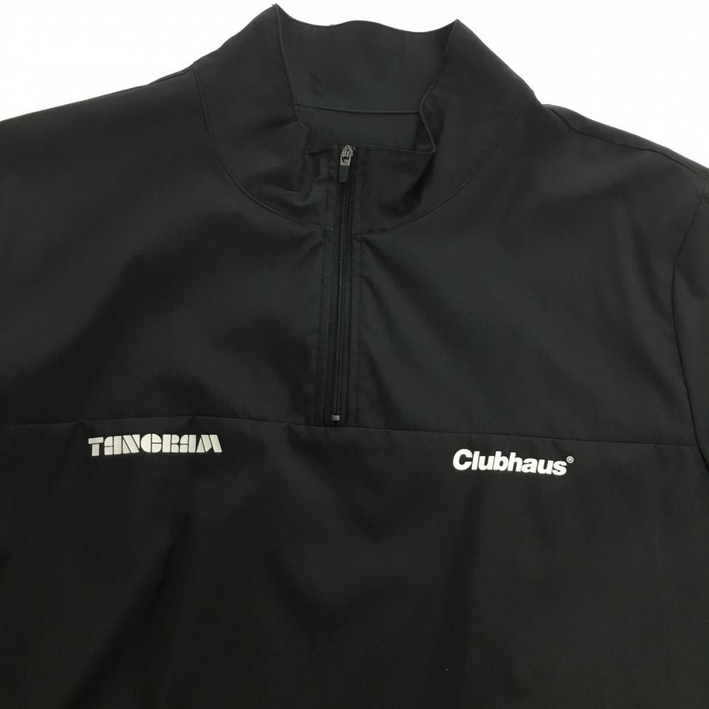 タングラム×クラブハウス ハイネックブルゾン 黒 ハーフジップ メンズ