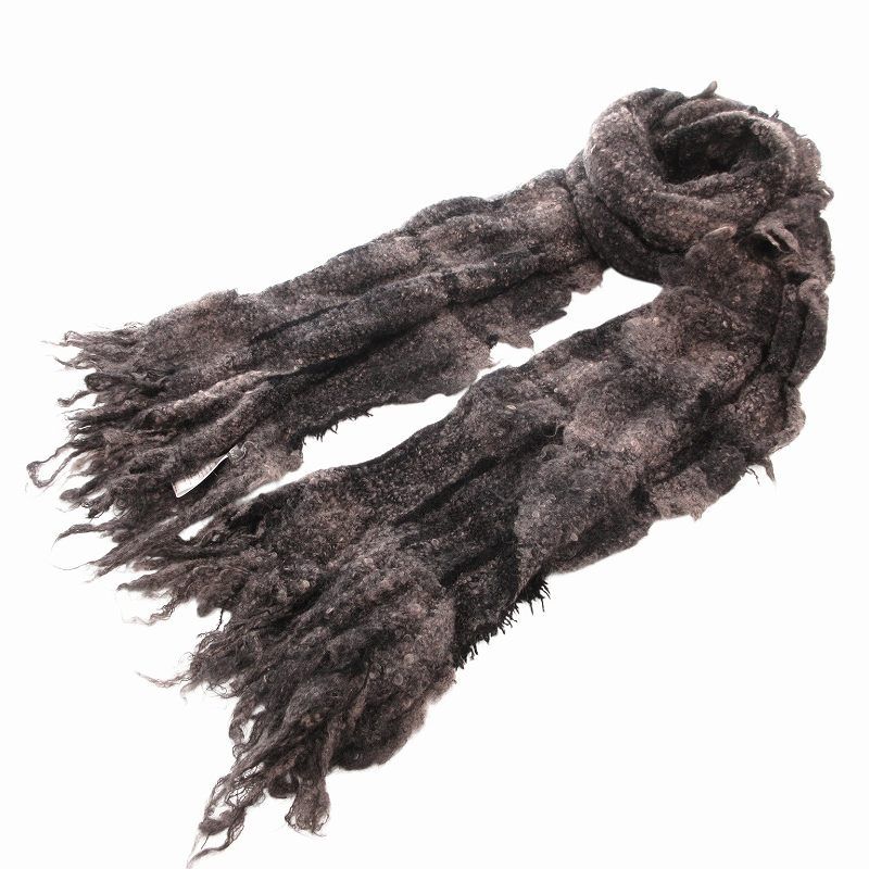 ファリエロサルティ Faliero Sarti ストール マフラー フリンジ 縮絨