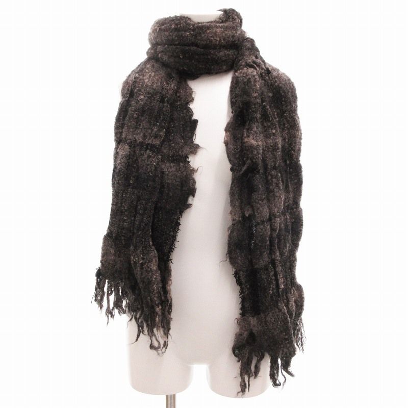 ファリエロサルティ Faliero Sarti ストール マフラー フリンジ 縮絨