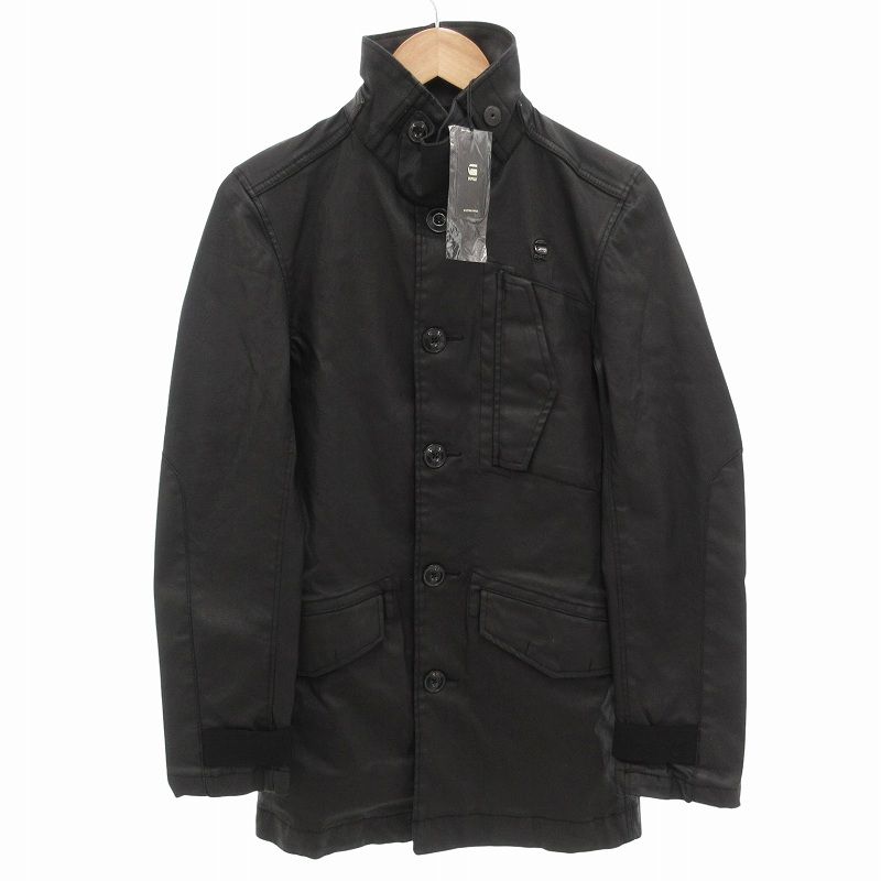 【中古】未使用品 ジースターロウ タグ付 Scutar Utility Trench コート コーティングジャケット XXS 黒 ブラック ジースターロウ G-Star RAW タグ付き Scutar Utility Trench コート