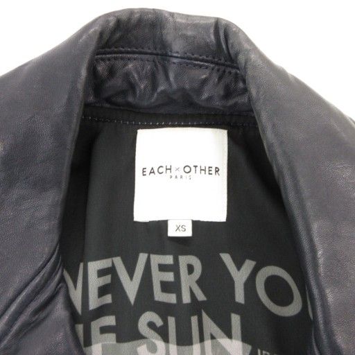 イーチアザー EACH×OTHER ライダースジャケット ダブル 裏地総柄