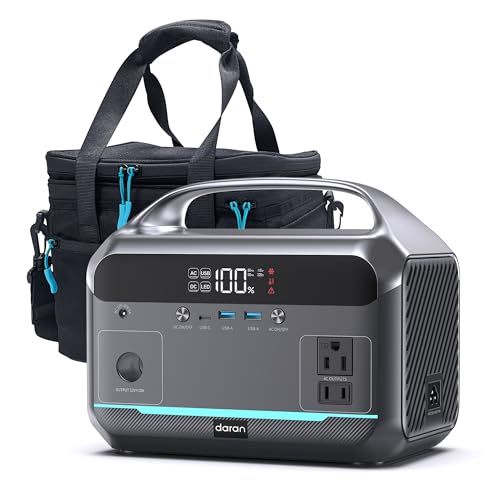 迅速に発送 Daran ポータブル電源 350 W AC高出力 弦波 288 Wh 長寿命 リン酸鉄リチウム バッテリー 小型 軽量 AC DC USB出力 6台デバイス同時充電 PD 60 W急速充電 アウトドア キャンプ 車中泊 停電対策 442 d 0 ffc