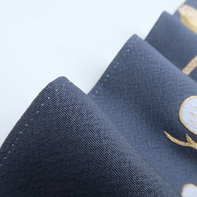 百華 Y 4318 総刺繡 金駒 染め一つ紋 比翼仕立て 手縫い 歌舞伎 正絹 色留袖 着物