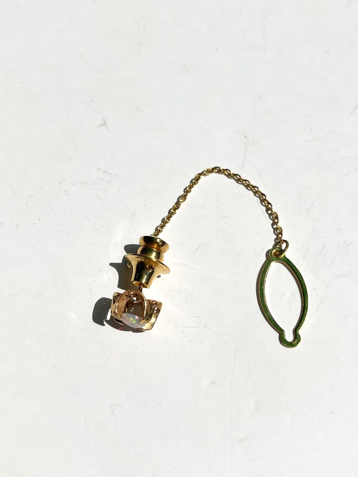  18金 天然 オパール ネクタイピン ストック メンズアクセサリーメンズジュエリー その他 アクセサリー