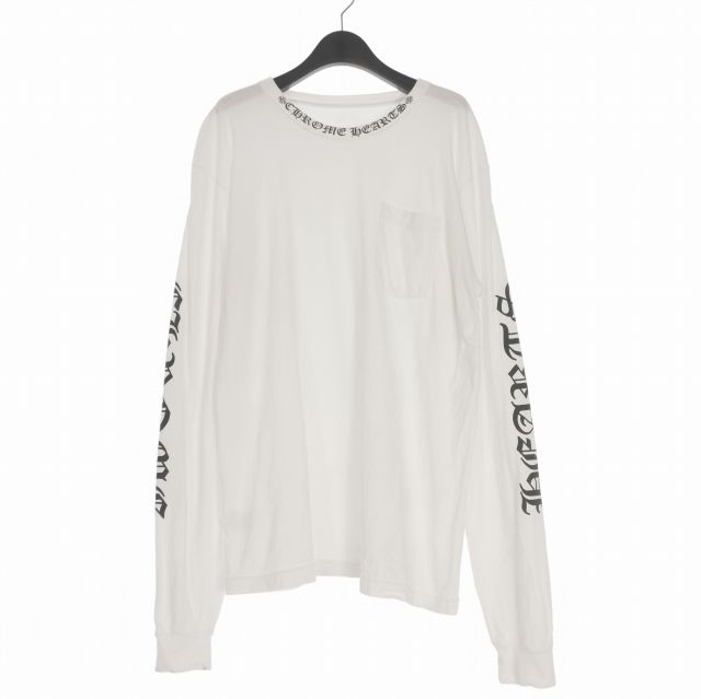 確実正規品　クロムハーツ ネックロゴ　ロングスリーブTシャツ　Sサイズ クロムハーツ CHROME HEARTS NECK LOGO L/S TEE ネックロゴ ロング