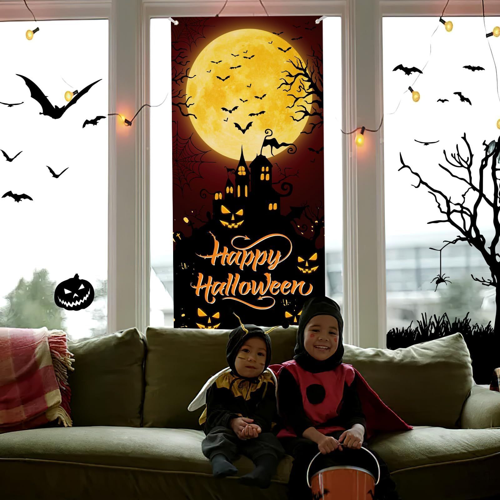 大判 壁飾り 背景 装飾 布ポスター 壁掛け 撮影 約90 cm×185 cm 縦長 背景布 タペストリー