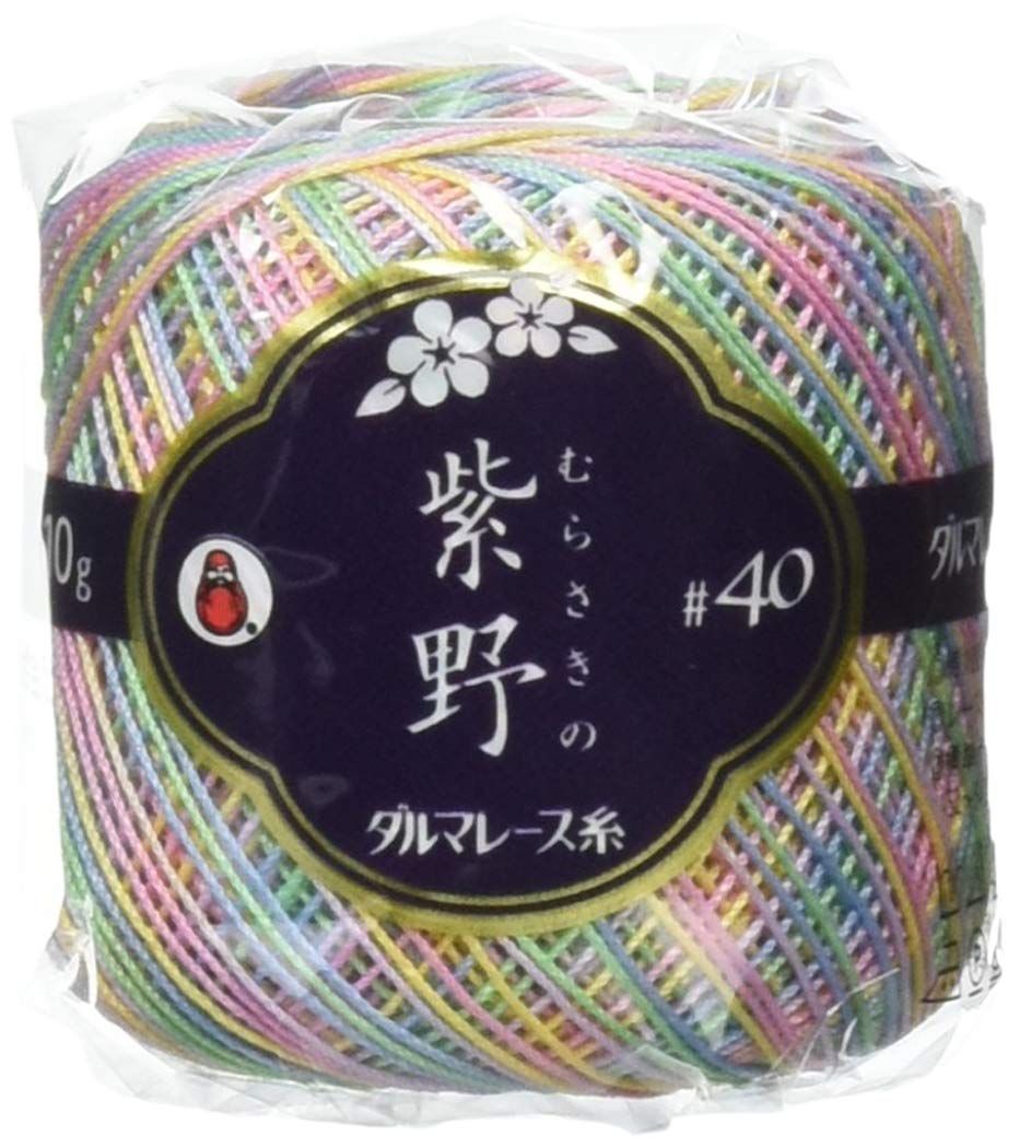 在庫処分 紫野かすり レース糸 40 Col 62 マルチ 系 10 g DARUMA 約82 m 3玉セット 01 2350