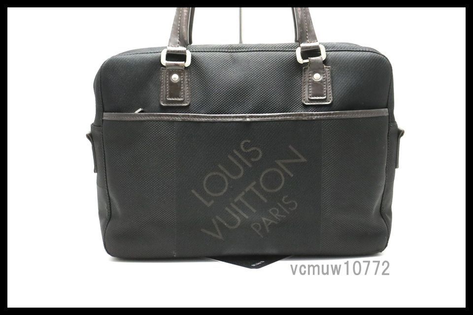 □LOUIS VUITTON ダミエジェアン ヤック レザー ビジネスバッグ